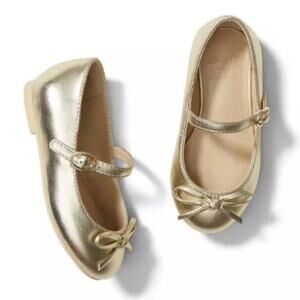 Janie and Jack METALLIC BOW BALLET FLAT toddler size 4